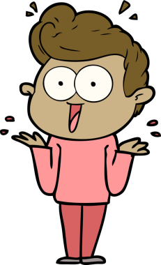 Bir insan tarafından çizilmiş karikatür adam omuz silkiyor.