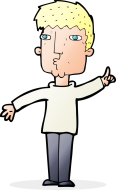 bir insan tarafından çizilmiş çizgi film adam yükseltme noktası