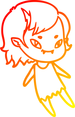 Bir insan tarafından çizilmiş, çizgi film karakteri, arkadaş canlısı vampir kız çizimi.