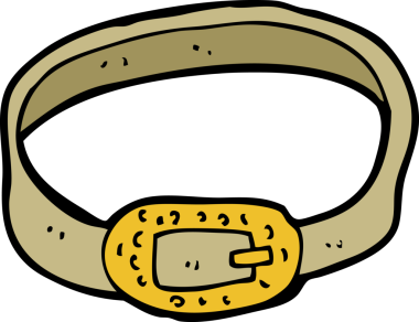 Bir insan tarafından çizilmiş çizgi film kemeri.