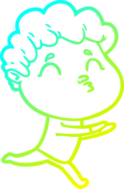 Bir insan tarafından çizilmiş soğuk çizgi film karakteri çizimi.