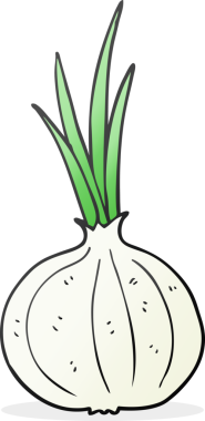 Bir insan tarafından çizilmiş serbest çizim soğan.