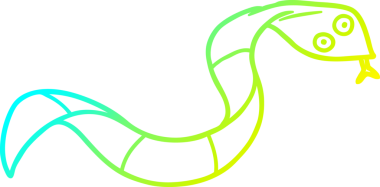 Bir insan tarafından çizilmiş çizgi film yılanı çizimi.