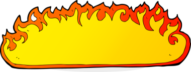 Bir insan tarafından çizilmiş çizgi film ateş sınırı