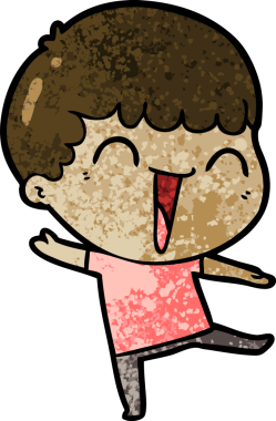 Bir insan tarafından çizilmiş mutlu bir adam.