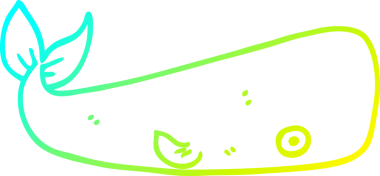 Bir insan tarafından çizilmiş karikatür deniz balinası çizimi.