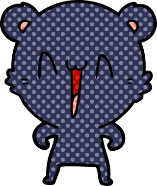 Bir insan tarafından çizilmiş bir çizgi film karakteri.