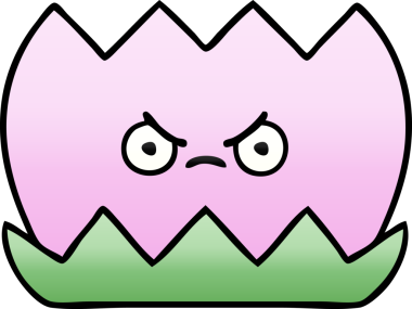 Bir insan tarafından çizilmiş bir nilüfer çiçeğinin gölgeli karikatürü.