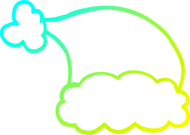 Bir insan tarafından çizilmiş bir elf şapkasının soğuk gradyan çizgisi.