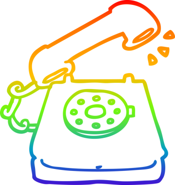 gökkuşağı gradyan çizgisi bir çizgi insan tarafından çizilmiş eski bir telefon