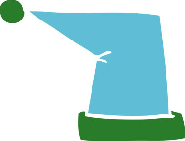 Bir insan tarafından çizilmiş bir elf şapkası.