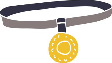 Bir insan tarafından çizilmiş karalama köpek tasması.