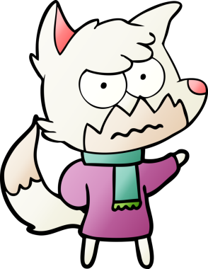 Bir insan tarafından çizilmiş bir tilki.