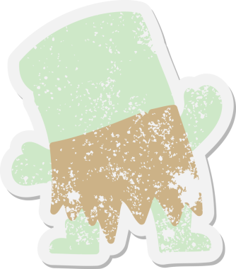 Bir insan tarafından çizilmiş mutlu bir cadılar bayramı ölümsüz yaratığı.