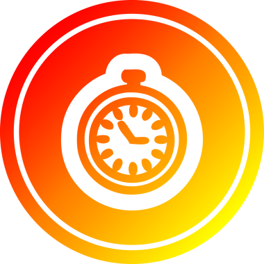 Bir insan tarafından çizilmiş sıcak gradyan çizgili dairesel simgeyi izlemeyi bırak