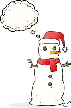 Bir insan tarafından çizilmiş serbest çizim balon kardan adam.