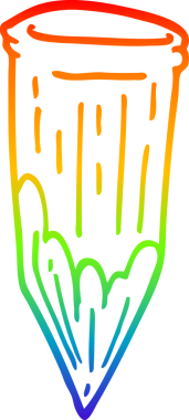 Gökkuşağı gradyan çizgi çizimi Bir insan tarafından çizilmiş vampir çizgi