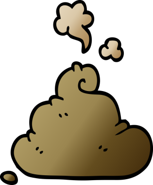 Bir insan tarafından çizilmiş karikatür kakası.