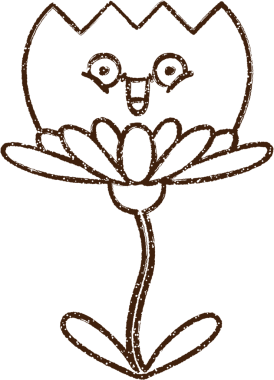 Bir insan tarafından çizilen Mutlu Çiçek Kömürü