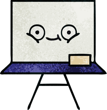 Bir insan tarafından çizilmiş beyaz bir panonun retro grunge desen karikatürü