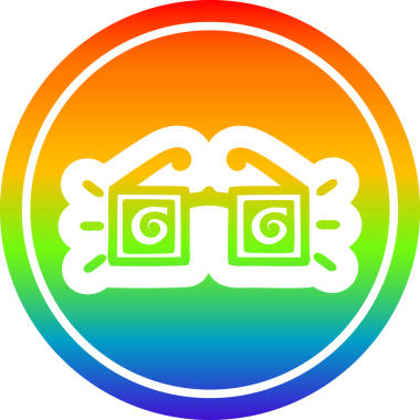 x ışını özellikleri gökkuşağı gradyan bir insan tarafından çizilmiş dairesel simge