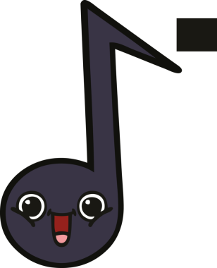 Bir insan tarafından çizilmiş güzel bir nota karikatürü.