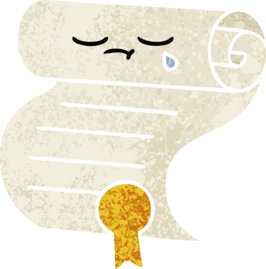 Bir insan tarafından çizilen sözleşmenin retro illüstrasyon tarzı karikatürü