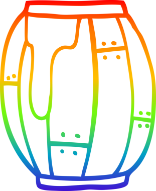 gökkuşağı gradyan çizgi çizimi bir insan tarafından çizilmiş bir çizgi film fıçısı