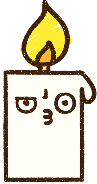 Yanan Mum Tebeşiri Bir insan tarafından çizilmiş