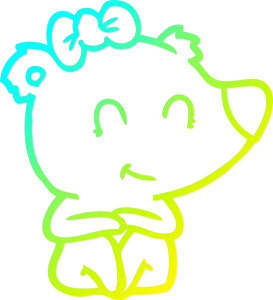 Bir insan tarafından çizilmiş bir dişi ayı çizgi filmi.