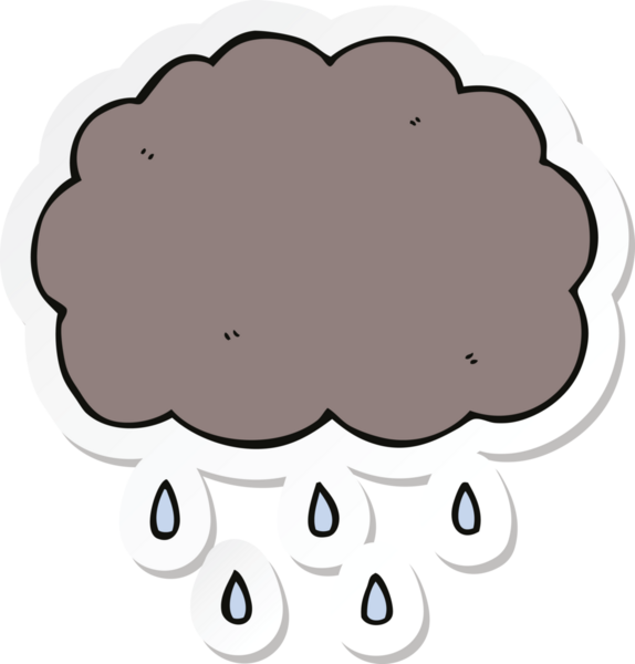 Bir insan tarafından çizilmiş karikatür bulutu etiketi.