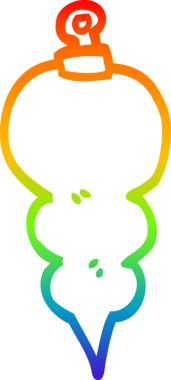 gökkuşağı gradyan çizimi bir insan tarafından çizilmiş bir karikatür xmas dekorasyonu