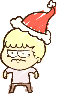 Bir insan tarafından çizilen Noel Adam Tebeşiri