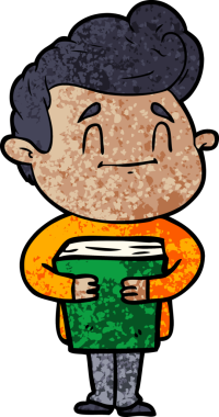 Bir insan tarafından çizilmiş mutlu çizgi film adamı.