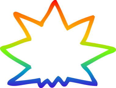 gökkuşağı gradyan çizgi çizimi bir insan tarafından çizilmiş bir çizgi film patlaması