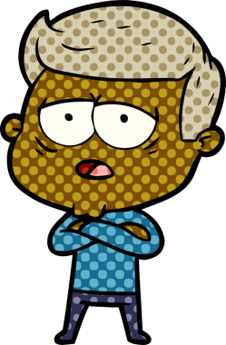 Bir insan tarafından çizilmiş yorgun bir adam.