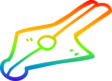 gökkuşağı gradyan çizgi çizimi bir insan tarafından çizilmiş bir dolmakalem