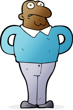 Bir insan tarafından çizilmiş endişeli bir adam.