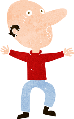 Bir insan tarafından çizilmiş orta yaşlı bir adam.