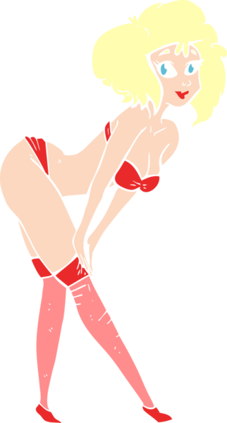 Bir insan tarafından çizilmiş çorapları giyen kız figürünün düz rengi.