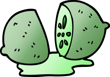 Bir insan tarafından çizilmiş karalama narenciye meyvesi.