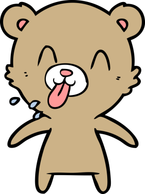 Bir insan tarafından çizilmiş bir çizgi film karakteri.