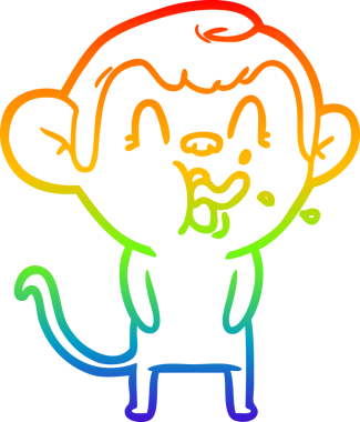 gökkuşağı gradyan çizgisi insan tarafından çizilmiş çılgın bir çizgi maymun çizimi