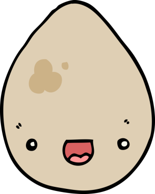 bir insan tarafından çizilmiş karikatür yumurtası