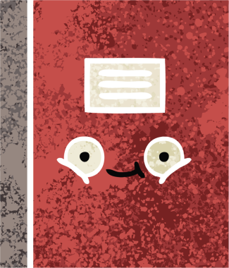 Bir insan tarafından çizilmiş bir defterin retro çizim stili karikatürü