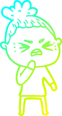 Bir insan tarafından çizilmiş kızgın bir karikatür çizimi.