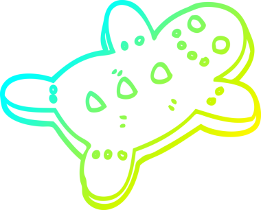 Bir insan tarafından çizilmiş bir zencefilli kurabiye çizimi.