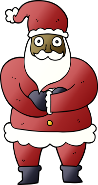 bir insan tarafından çizilmiş karikatür noel baba