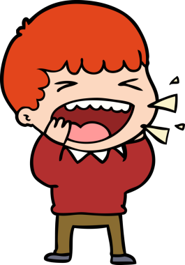 Bir insan tarafından çizilmiş gülen adam.