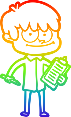 gökkuşağı gradyanı çizimi bir insan tarafından çizilmiş mutlu bir çizgi film adamı